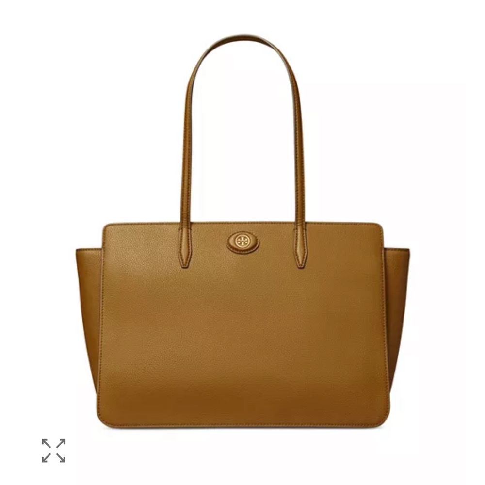 Tory Burch Robinson in Tan Pebbled Leather